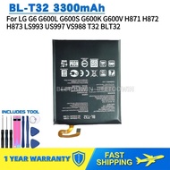 For LG G6 G600L G600S G600K G600V H871 H872 H873 LS993 US997 VS988 BL-T32 3300mAh Phone Battery