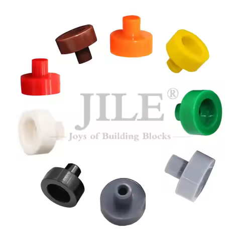 50pcs MOC Bricks 20482 Tile Round 1x1 with Bar and Small Pin Hole Buildings Blocks Compatible Educat