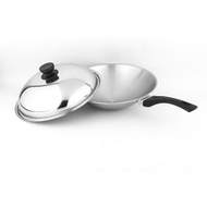 READY STOCK BUFFALO 32CM 3 PLY ROUND BOTTOM LONG HANDLE WOK 牛头牌32CM 单手柄圆底炒锅