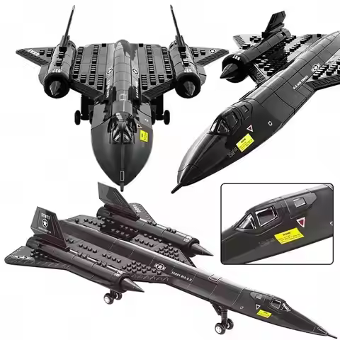 City Police SWAT SR-71 Blackbird Model Reconnaissance Aircraft Building Blocks Military Bricks Child