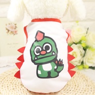 HATELI Pet Clothes Spring and Summer Dog Clothes Pet Mesh Vest Cat Dog Dinosaur Vest Dinosaur Clothe