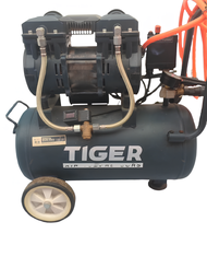 ปั๊มลมไร้น้ำมัน (ออยฟรี) JAGUAR-25 1390W. 220V. ถัง 25ลิตร TIGER