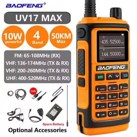 BaoFeng UV 17 Max Professional 10W Powerful Walkie Talkie 50KM Long Range Dual Band Two Way Radios U