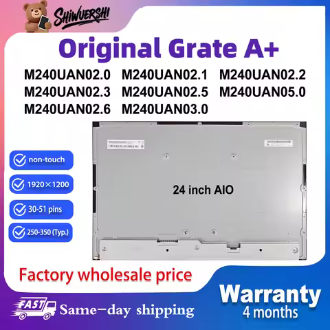 Original New A+ 24'' Lcd Screen M240UAN02.0 M240UAN02.1 M240UAN02.2 M240UAN02.3 M240UAN02.5 M240UAN0