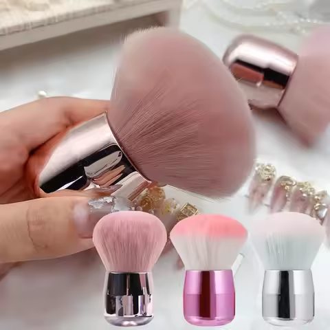 Nail Cleaning Dust Brush Makeup Brush Metal Handle Nail Paint Gel Dust Cleaning Brush Make Up Nail A