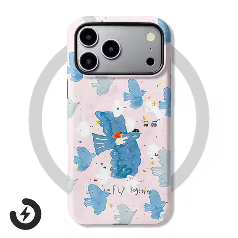 Blue Bird Magnetic Phone Case For Oppo Find X8 X8s X9s X6 X7 Pro Ultra 2 in 1 Film Shell Shockproof 