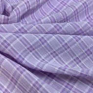 kain pasang meter Kain Poly cotton corak petak bidang 60 inch Kain petak bidang 60"