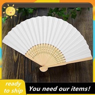 Bamboo Hand Held Fan for Kids Drawing Handheld Paper Fan
