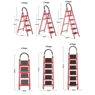 [SG Seller] Ladder / Step Ladder Foldable/ Household Ladders (2/3/4/5/6 steps, Carbon Steel/Stainless Steel) Heavy