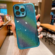 Glittery Removable Back Panel Phone Case with Lens Protector | Starry Sparkle Cover for IP 14/15/16/