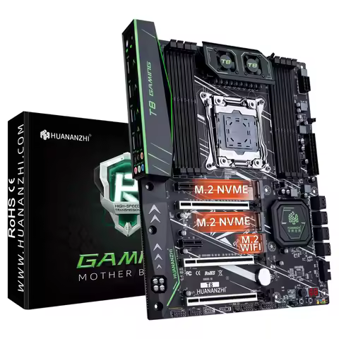 X99-T8 Supports Intel LGA 2011-3 Socket Processors DDR3 8x32GB M.2 NVMe Integrated I/O Shield Design