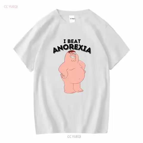FUNNY PETER GRIFFIN I BEAT ANOREXIA MENS WOMENS UNISEX T SHIRT BIRTHDAY GIFT vintage Washed graphic 