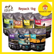 Chunk Bits Chunkbits Dog Food 1kg (Repack) - Sensi 27 Essential 25 Vital 22 Enrich 23 Growth 30