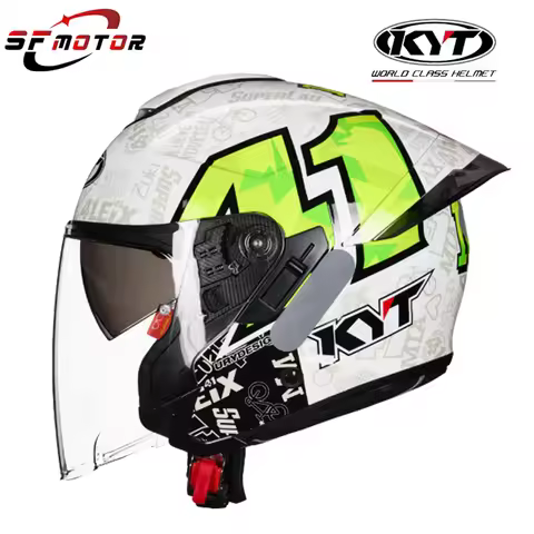 2025 Original KYT TR-A JET Motorcycle Helmet Half Helmet KYT ECE2206 Capacete Double Visor Electric 