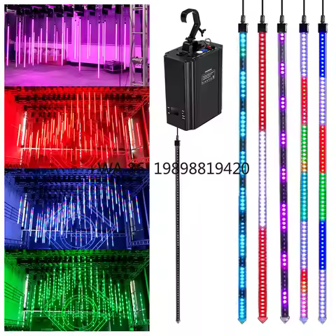 360 Degree Meteor Dmx 3d Vertical Kinetic Led Digital Decorative Pixel Tube Night Club bar Interior