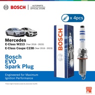 Bosch EVO Iridium Platinum Spark Plug 4pc Set Mercedes E Class E200 E250 E300 E350 W212 W213 W238