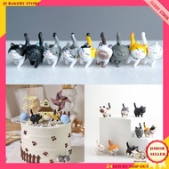 【JS Bakery Store】Cat Theme Cute Cat Cake Topper 猫咪主题蛋糕装饰