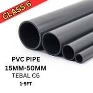 PVC PIPE SEDERHANA TEBAL 15MM-50MM / PAIP PVC KETEBALAN BIASA / SEBATANG MAX 5 KAKI