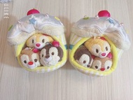 絕版罕有日本Chip n Dale 鋼牙大鼻tsumtsum情人節蛋糕版Disney Tsum Tsum 一套3隻連蛋糕超可愛 。代購Disney日本東京迪士尼限定正版 愛麗絲Alice in won