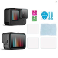 6PCS Action Camera Screen Protector Set 1 Tempered Glass Lens Protector + 1 Front Display Screen Pro