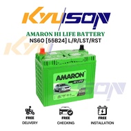 [Installation Provided] 55B24L | Amaron Hi Life Car Battery Bateri Kereta | Waja Vios Civic Almera | NS60 NS60S NS60L NS60LS