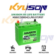 [Installation Provided] 55B24L | Amaron Hi Life Car Battery Bateri Kereta | Waja Vios Civic Almera |