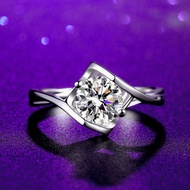 Moissanite diamond ring, 5mm, 6.5mm, 8mm engagement ring GRA Kann Jewelry FY-118