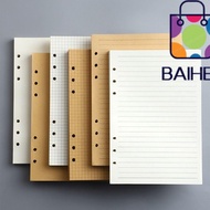 BAIHEE 80Sheets Loose Leaf Paper, Kraft Paper A5/A6/A7 Notebook Refill Paper, Simple Horizontal Line