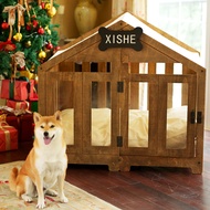 Longchen Pet Kennel Dog House Warm Waterproof Solid Wood Large Dog Dog House Indoor Luxury Dog House