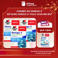 [COMBO 3 BOXES] Doppelherz Omega 3 Fish Oil - Omega 3 Supplement, Folic Acid, Maintain Heart Health 