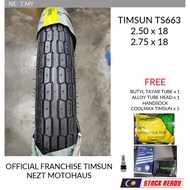 TIMSUN TS663 TUBE TYRE TAYAR 18" 2.50/18 2.75/18 RXZ FREE GIFT FREE TUBE / NEW TUBELESS 250x18