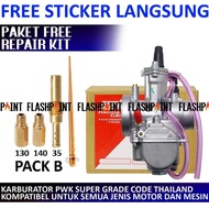 (PAKET) KARBURATOR PWK FULLSET + REPAIR KIT PWK 24 26 28 30 32 34 KARBU FULL SET PE SMASH TS1 SHOGUN