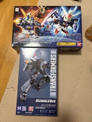 Bandai Gundam RX-78NT-1 & GP01Fb + Bumblebee Blitzwing 模型