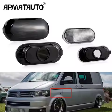 2Pcs Side Marker Turn Signal Light Housing Shell Cover For VW Transporter/Multivan T5 7E 7F 7J 7H 20