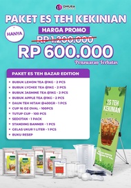 [PAKET ES TEH KEKINIAN] Paket Usaha Es Teh Bazar Edition Paket Bisnis Minuman Omura Powder