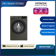 HITACHI BD-90YFVEM 9KG INVERTER FRONT LOAD WASHING MACHINE / WASHER