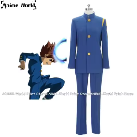 《Custom Size》Anime Inazuma Eleven Go Raimon High School Winter School Uniform Cosplay Costume