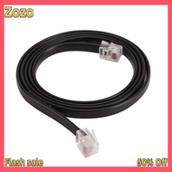 Zozo ✨Ready Stock✨ New 1-meter Six-pin RJ12 Flat Phone Line 6P6C Green Copper 6-PIN Phone Line