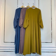 Hyuna Dress - Jumbo Women's Dress with Pearl Sequin Variations, Crinkle Airflow Material