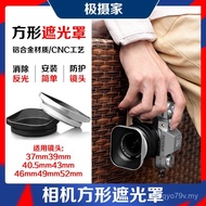 Jishujia Aluminium Alloy Square Lens Hood Sesuai untuk Kanta Kamera 37/39/40.5/43/46/49/52mm