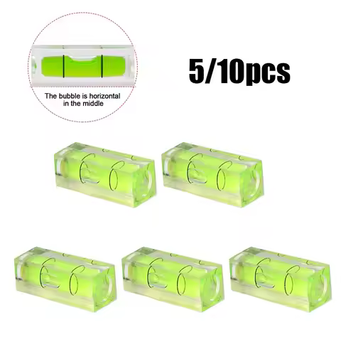 5/10Pcs Bubble Spirit Level 40x15x15mm Square Balancer Horizontal Green Protractor For Frames Murals