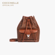 COCCINELLE กระเป๋าทรงถังผู้หญิง รุ่น BEAT GENERATION BUCKET BAG 230201 สี MULTI COGNAC/COGNAC