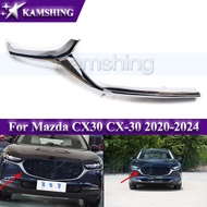 Kamshing Car Front Bumper Grill Trim Strip For Mazda CX30 CX-30 2020-2024 Front Bumper Cover Decorat