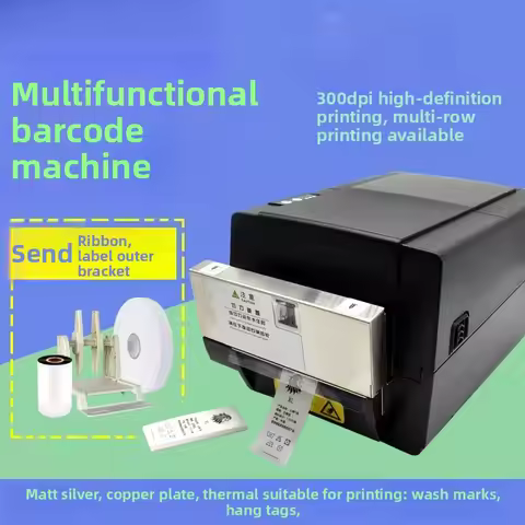 Thermal Transfer Label Printer with Cutter for Clothing Tag Care Label Barcode