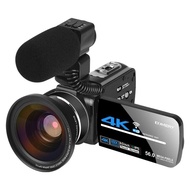 KOMERY 4K Camcorder Video Camera Web Camera YouTube Live Stream Night Vision Camcorders 56MP Wifi Digital Video Camera
