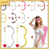Fairystore| Cupid Bow and Arrow Set Cosplay Prop Bow and Arrow Valentine's Day Heart Shape Bow Prop 