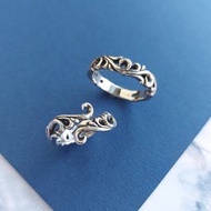 925純銀飾 +浪花滔滔+ 唐草波紋個性圖騰對戒組