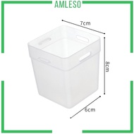 [Amleso] 2Pcs Refrigerator Organizer, Refrigerator Side Door Storage Container, Refrigerator Storage Bins