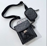 😎MEN STYLE😎COACH Charter N/S C2600 男裝二合一 手機袋 斜孭袋 胸袋