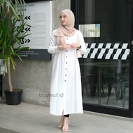 Bayleaf.id Azalea Basic Midress Rayon / Midi Dress Busui Wanita / Midi Dress Tunik Rayon
